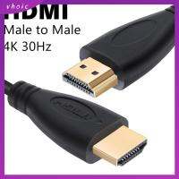 VHOIC ส่วนต่อประสานการฉีดขึ้นรูป สายเคเบิล HDMI แกนลวดทองแดงบริสุทธิ์ 4K 30Hz สายสัญญาณเสียงและวิดีโอ ขนาดต่างๆ 10.2Gbps สายต่อวิดีโอ การส่งข้อมูล