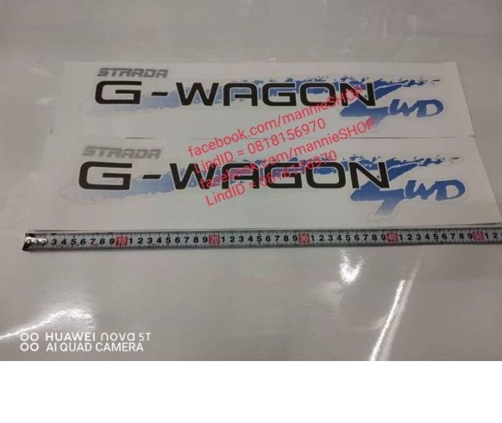 สติ๊กเกอร์แบบดั้งเดิม-ติดรถ-mitsubishi-strada-g-wagon-สำหรับติดแก้มท้าย-คำว่า-strada-g-wagon-4wd-ติดรถ-แต่งรถ-sticker