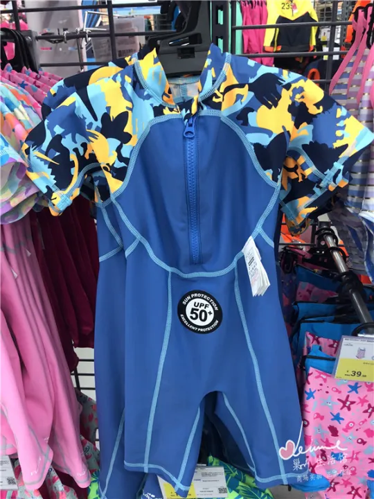 Decathlon Genuine Children's Sun Protection OnePiece Swimsuit Swimming