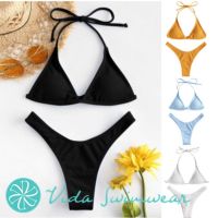 Basic Brazilian Bikini Swimwear Two Piece Swimsuit Beach Wear