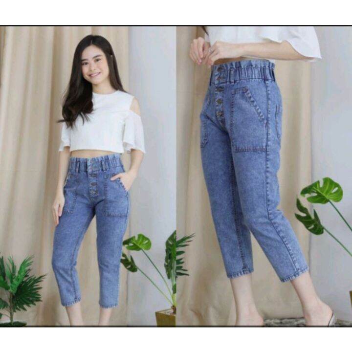 CELANA BAGGY JEANS TERBARU - CELANA JEANS CROOPED - CELANA BAGGY PANTS ...