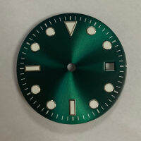 29Mm Watch Dial W/ Green Luminous อะไหล่สำหรับ ETA2836, Japan 8215, 8205, Mingzhu2813ไม่มีโลโก้