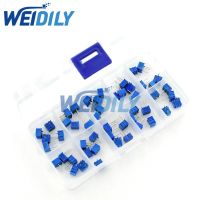 50PCS 10valuesx5PCS 3362P Multiturn trimming potentiometers kit 500R 1M 3362 Potentiometer 500 ohm 1M ohm