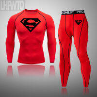 Thermal Underwear For Men Male Thermo Clothes compression set Thermal Tights Winter leggings basketball suit Quick Dry