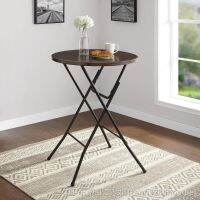 hyfvbu❁☌☎  Mainstays 31  Round High-Top Folding Table