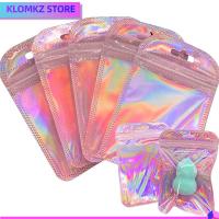 KLOMKZ 50pcs/bag มีรูแขวน แสดงเครื่องประดับ ผนึก ถุงบรรจุภัณฑ์ ถุงปิดผนึกด้วยตนเอง กระเป๋าซิป ถุง OPP