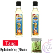 Combo 2 chai Dầu ăn cho bé Kiddy Cá Hồi chai 250ml Tặng bịch tăm bông