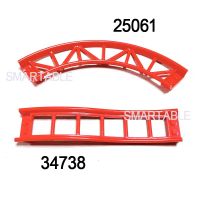 Holiday Discounts Roller Coaster Rail 13X13 Curved With Edges 2X16x3 Bow Inverted MOC Part Building Block Train Brick Toy Compatible 34738 /25061