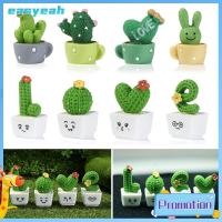 EASYEAH 1/4pcs การอบเค้ก เรซิน สวนนางฟ้า อุปกรณ์บ้านตุ๊กตา งานฝีมือตกแต่ง กระบองเพชรจิ๋ว เครื่องประดับขนาดเล็ก ตุ๊กตาภูมิทัศน์ไมโคร ตุ๊กตาดอกไม้กระบองเพชร