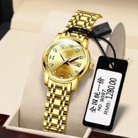 2023 Genuine steel belt ladies automatic movement watch watch luminous waterproof calendar belt fashion quartz watch cute girls