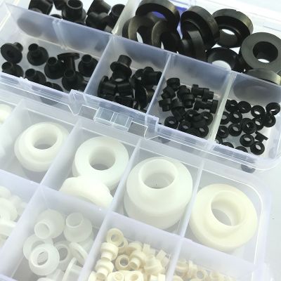 Nylon Transistor Gasket Black/White Screw The Step T-Type Plastic Washer Insulation Spacer Screw Thread Protector Assortment Kit