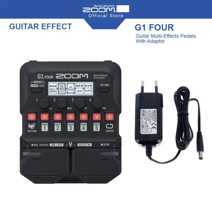 Zoom G1 Four Guitar Multi-Effects Pedals With Adaptor | Lazada