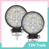 ไฟ LED รถยนต์ขนาดเล็ก10-30V 6000K 72W 2ชิ้นลูกปัดขนาด3นิ้ว14เม็ดโคมไฟแบบกลมสปอตไลท์รถจักรยานยนต์ไฟหน้ารถยนต์ออฟโรด【fast】