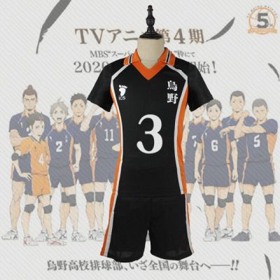 11รูปแบบ Haikyuu คอสเพลย์เครื่องแต่งกาย Karasuno High School วอลเลย์บอลคลับ Hinata Shyouyou ฮาโลวีนกีฬา Jerseys Uniform