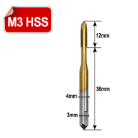 【❂Hot On Sale❂】 xunreng4 Hss คุณภาพดี6542ร่องตรงก๊อกไทเทเนียมชุบตรงปลายแหลม M3/M4/M5/M6/M8ที่เปิดสกรูเกลียว