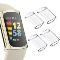 เคส Tpu 4ชิ้น/ล็อตสำหรับ Fitbit Charge 5นิ้วเคสห่อหุ้มหน้าจอบางเฉียบคลุมทั้งหมดหน้าจอสำหรับ Fitbit Charge 5กรอบกันกระแทก