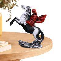 Horseback Warrior Resin Crafts Tabletop Sculptures Resin Desk Sculptures For Home Collection Elegant Resin Knight Warrior Gifts stylish