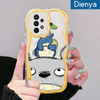 Dienya เคสปลอกสำหรับ Samsung กาแลคซี A22 4G A22 5G A23 A24 M22การ์ตูนน่ารักสีน้ำมันภาพวาดนางฟ้า Totoro กรอบโค้งใสเนื้อครีมใสเคสมือถือฝาครอบป้องกัน