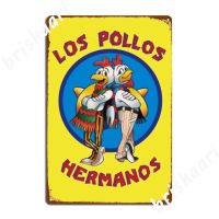 Los Pollos Hermanos โปสเตอร์โลหะ Plaque Vintage Garage Club Wall Cave ภาพวาด Décor ดีบุกป้ายโปสเตอร์ New