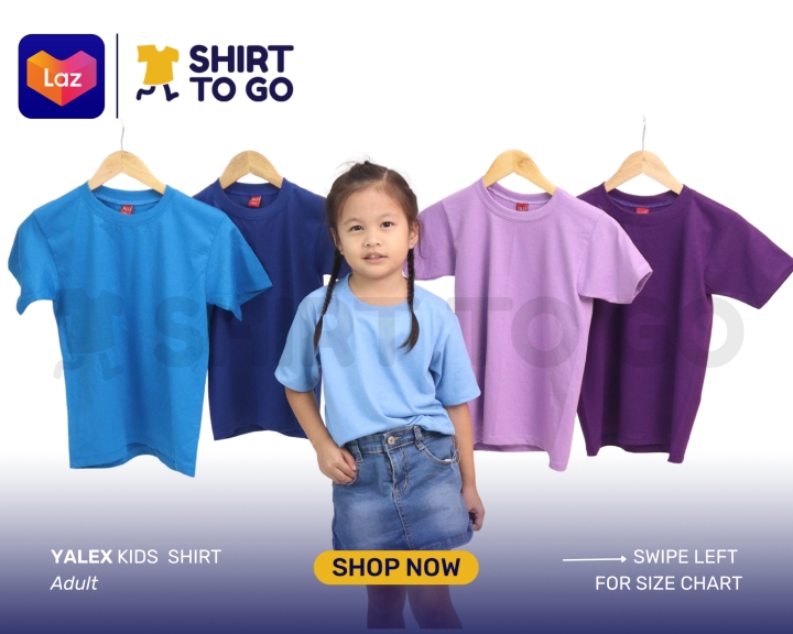 YALEX KIDS plain shirt shades of Blue and Violet | Lazada PH