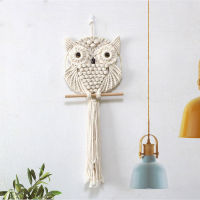 นกฮูก Tapestry Hand- Owl Dream Catcher แขวนผนัง Macrame Mandala พู่ Boho Decor Apartment Dorm Room ตกแต่งบ้าน