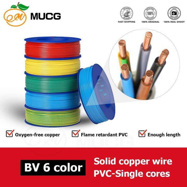 BV Solid Copper wire Electric cable 10 12 14 16 18 19 20 awg Wires 14awg 16awg 18awg Electrical