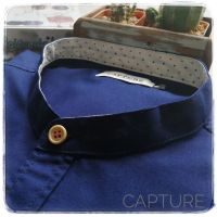 Capture Shirt เสื้อเชิ้ตผู้ชาย  แขนยาวคอจีน สีกรม มีถึงอก 48 นิ้ว