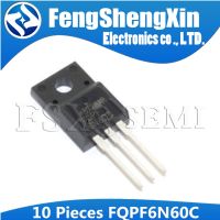 10pcs/lot  FQPF6N60C TO-220F 6N60C 6N60 N-Channel MOSFET WATTY Electronics