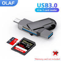 4-In-1 USB 3.0 Card Reader Sdtf ช่องเสียบการ์ดคู่ความเร็วสูงโอนเครื่องอ่านการ์ดอะแดปเตอร์สำหรับแท็บเล็ตเดสก์ท็อปอ่านการ์ดหน่วยความจำ