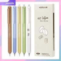 YESMILE 4Colors/Set หมึกดำ0.4มม. ปากกาเจล เครื่องเขียนสเตชันเนอรี การอบแห้งอย่างรวดเร็ว ปากกาที่เป็นกลาง สร้างสรรค์และสร้างสรรค์ ประเภทกดกด เครื่องมือสำหรับเขียน ของขวัญสำหรับนักเรียน