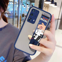 UCUC เคสโทรศัพท์เคสสำหรับ Huawei P40 Pro Plus + เคสโทรศัพท์สาวเคสใส่โทรศัพท์กันกระแทกFrostedกลับการ์ตูนSoft Edge Fullฝาครอบเลนส์ป้องกันเลนส์โทรศัพท์บางเฉียบกรณี (มีสายรัดข้อมือ)