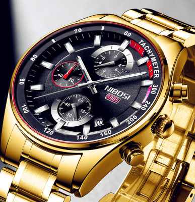 NIBOSI New Top Luxury Brand Stainless Steel Business Mens Watch Sport Waterproof Date Male Clock Watches Relogio Masculino