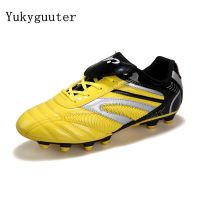 Children Football Soccer Boots Shoes Kids Boy Girl Sneakers New Leather High Top Cleats Training Men