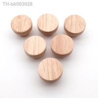 ♠┋ Oak Round Handle Dia 30/40/50mm Natural Wooden Cabinet Drawer Wardrobe Knobs For Cabinet Drawer Handle Furniture Hardware