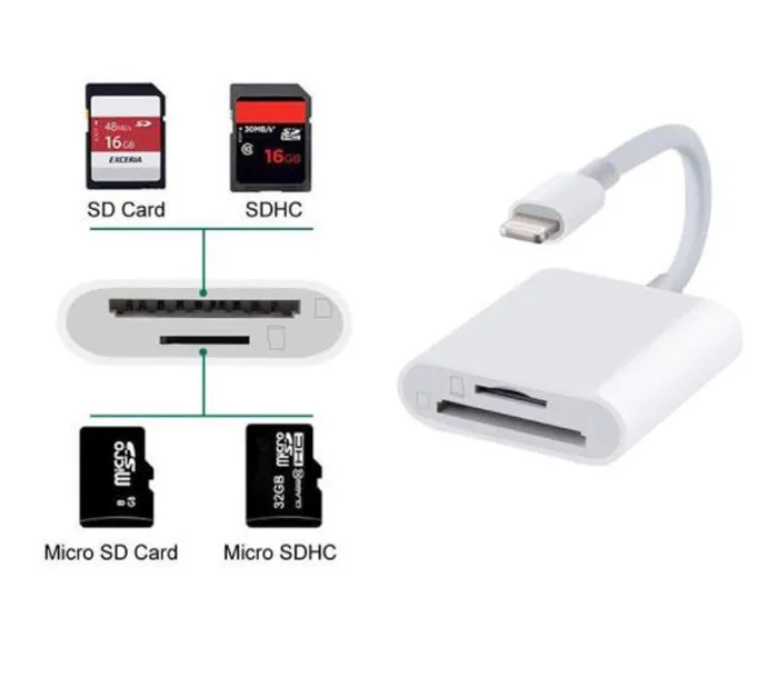 ส่งจากไทย OTG โอนรูปจาก TF Card หรือ SD card To Lightning ไม่ต้องมีแอป
