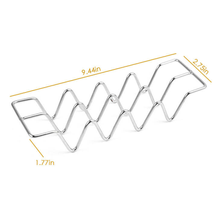 สแตนเลส-taco-ผู้ถือ-rack-ร้านอาหารสุนัขร้อนเครื่องมือทอดอาหาร-cooling-ท่อระบายน้ำถาดครัวเครื่องมือ-accessories