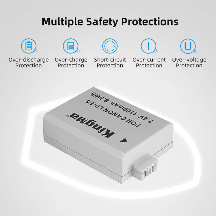 kingma-canon-lp-e5-1150mah-battery-and-lcd-dual-usb-charger-for-canon-eos-450d-500d-camera