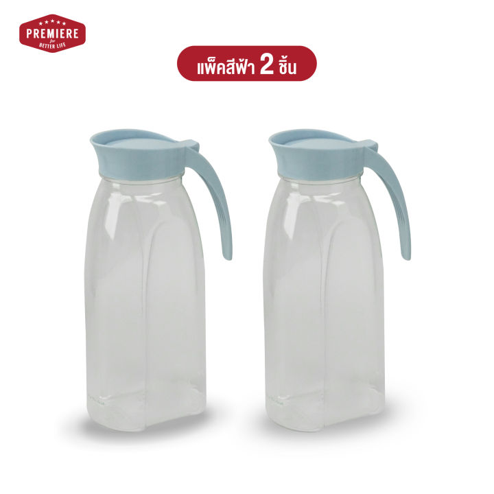 new-เหยือกน้ำพลาสติก-ความจุ-1-700-ml-พลาสติก-food-grade-ดีไซน์สวยงาม-ใช้งานง่าย-2-ชิ้น