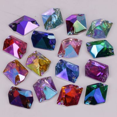 Free Shipping! 11x14mm 16x20mm 21x26mm Colors AB 3265 Cosmic Resin Sew On Stones