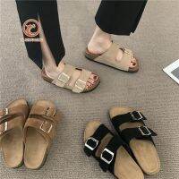 ✳ YA ZHOU LONG Birkenstocks วินเทจของผู้หญิง รองเท้าแตะแพลตฟอร์ม Birkenstock แบบลำลอง รองเท้าชายหาดสไตล์รีสอร์ทสุดเท่ของผู้หญิง