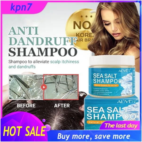 ALIVER Anti Dandruff Scalp Treatment Sea Salt Shampoo Deep Cleaning