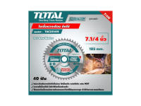 Total ใบเลื่อยวงเดือน ตัดไม้ 7.1/4 นิ้ว 40 ฟัน รุ่นงานหนัก รุ่น TAC231415 ( TCT Saw Blades )