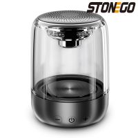 STOENGO True Wireless Stereo Speaker with Transparent Design Breathing LED Light TWS Bluetooth 5.0 TF Card AUX Audio Input