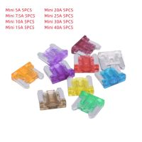 40PCS/Lot New Assorted Mini Size Type Auto Car Boats Trucks Blade Fuses 5 7.5 10 15 20 25 30 40A Fuses Accessories