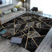 Black Gold Marble Modern Luxury Cars for Living Room Bedroom Large Area Rugs Green Geometric 3D Printed Car Home Floor Mat