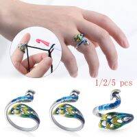 【CC】▽✆  1/2/5 Pcs Hot Peacock Knitting Crochet Accessories Adjustable Wear Thimble Tools