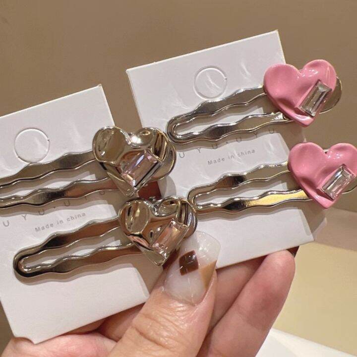 wavy-edge-hair-clip-alloy-hair-accessories-y2k-hair-accessories-cool-hair-jewelry-metal-heart-hair-clip