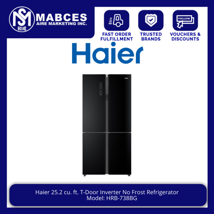 Haier 25.2 cu. ft. TDoor Inverter No Frost Refrigerator HRB738BG Lazada PH