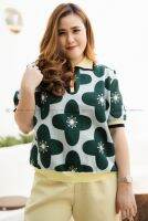 SH45 Plus size สาวอวบอ้วน เสื้อไหมพรมดอกเขียว plus size สไตล์สาวเกาหลีมาแล้วจ้า รุ่นนี้ต้อง F ให้ไวนะคะ เพราะน่ารักแถมยังใส่สบายอีกด้วย