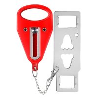 【LZ】◆  Portable Door Lock Safety Latch Metal Lock Door Stop Travel Accommodation Door Stopper Door Lock